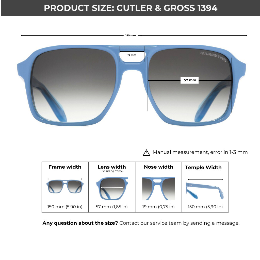 Cutler and Gross 1394 Solid Light Blue Size sheet