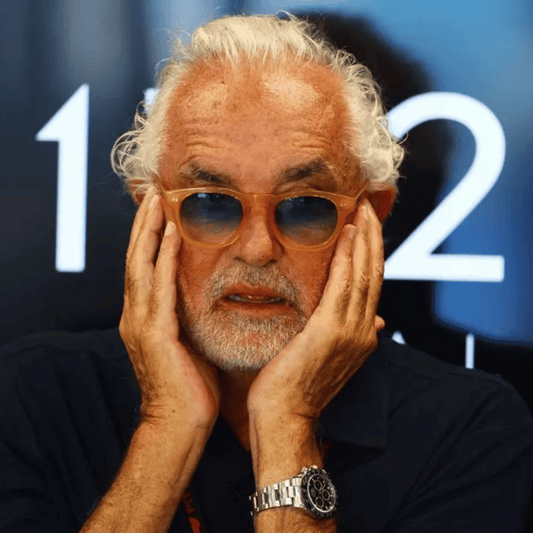 Flavio Briatore wearing sunglasses Garrett Leight Brooks X