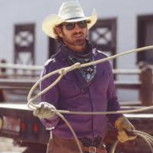 Yellowstone Ian Bohen Ryan sunglasses on a horse