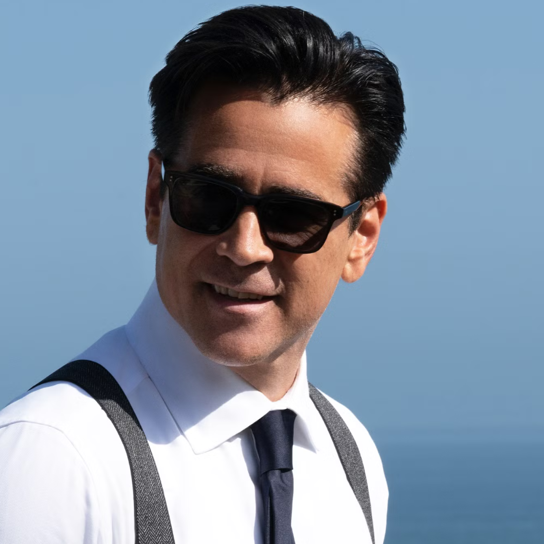 Colin Farrell wearing the Oliver Peoples Lachman sunglasses in Sugar the apple tv plus series