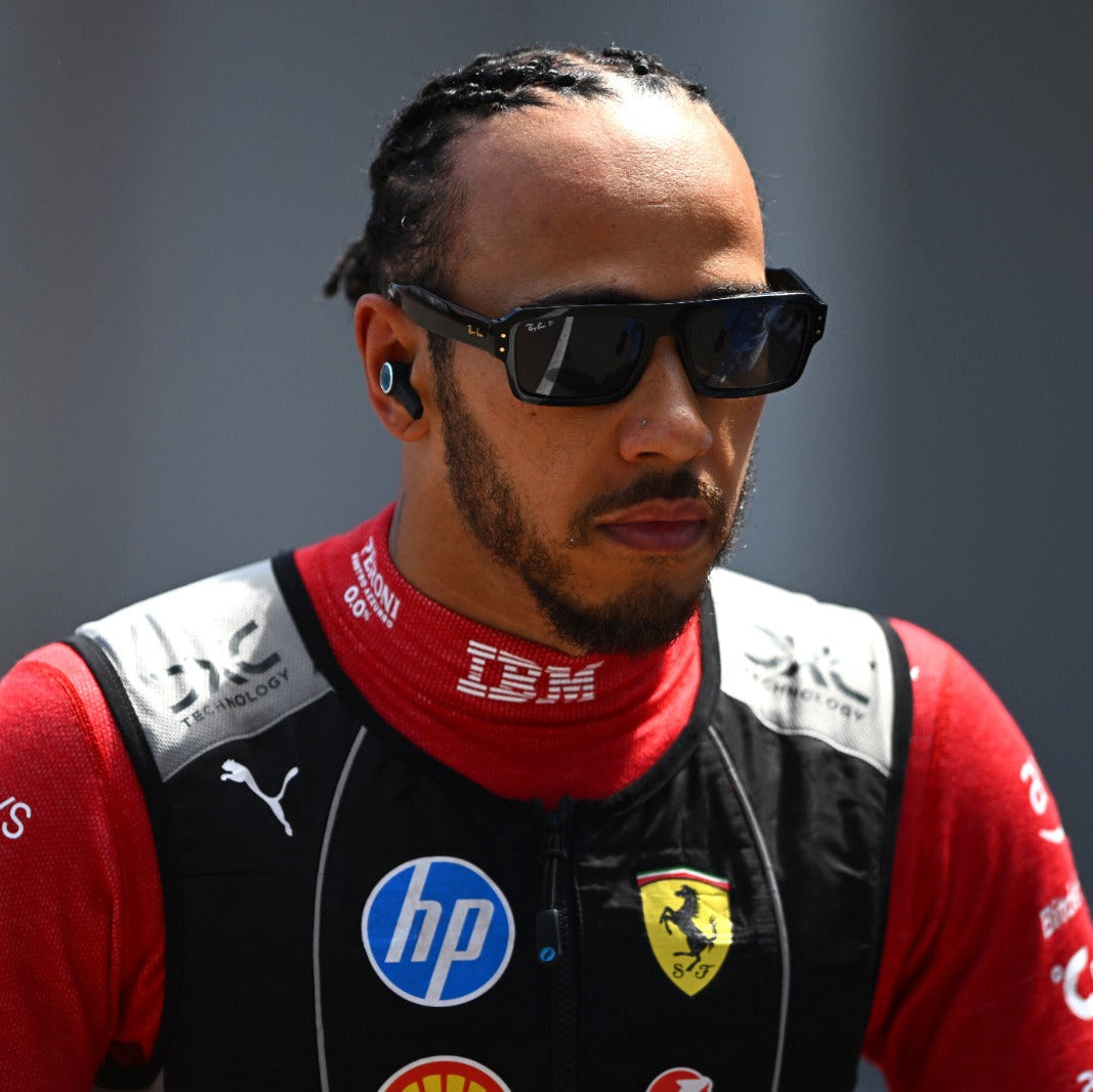 Lewis Hamilton wearing the Ray Ban Driver Special sunglasses