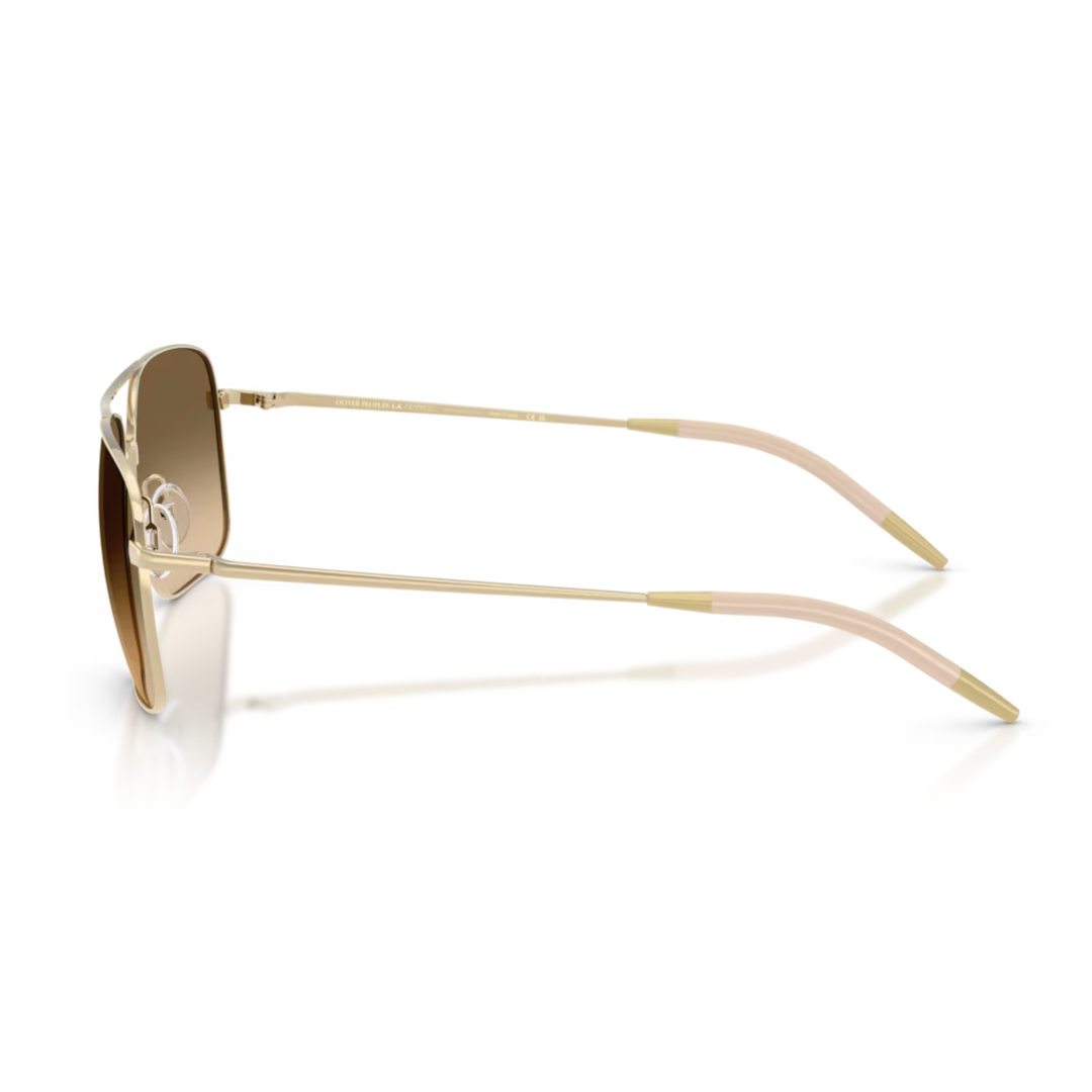 Oliver Peoples Gold Side view temples detail