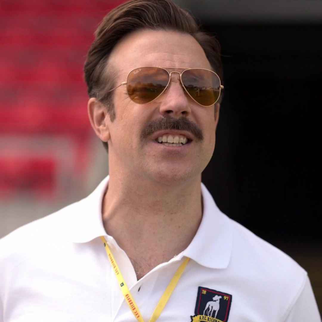 Ted Lasso wearing Ray-Ban Sunglasses in Netflix series