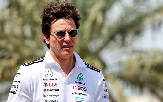 Toto Wolff from Petronas Formula 1 team wearing the Gregory Peck sunglasses by Oliver Peoples 